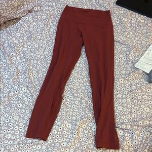 lululemon athletica Womens Leggings in Deep Brick Red